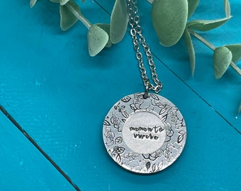 Memento Vivere double pendant | mantra jewelry | Remember to Live | Latin motto necklace | handmade, hand stamped jewelry