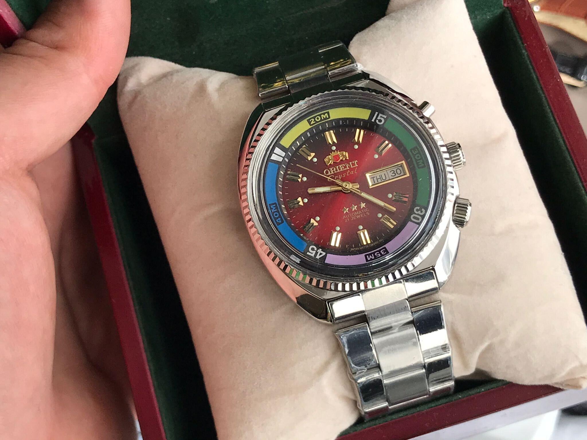 Vintage Orient Crystal 3 Star Automatic Red Dial Gents Watch | Etsy Ireland