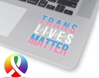 Trans Lives Matter Sticker: Transgender Pride Flag Vinyl Decal