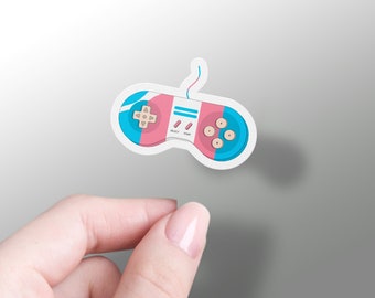 Trans Gamer Gaymer Sticker Video Game LGBT Gay Queer Transgender Non-binary Nonbinary MTF FTM Pride Flag Vinyl Decal
