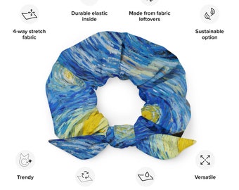 Van Gogh Sternennacht Scrunchie: Kunstliebhaber Haargummi