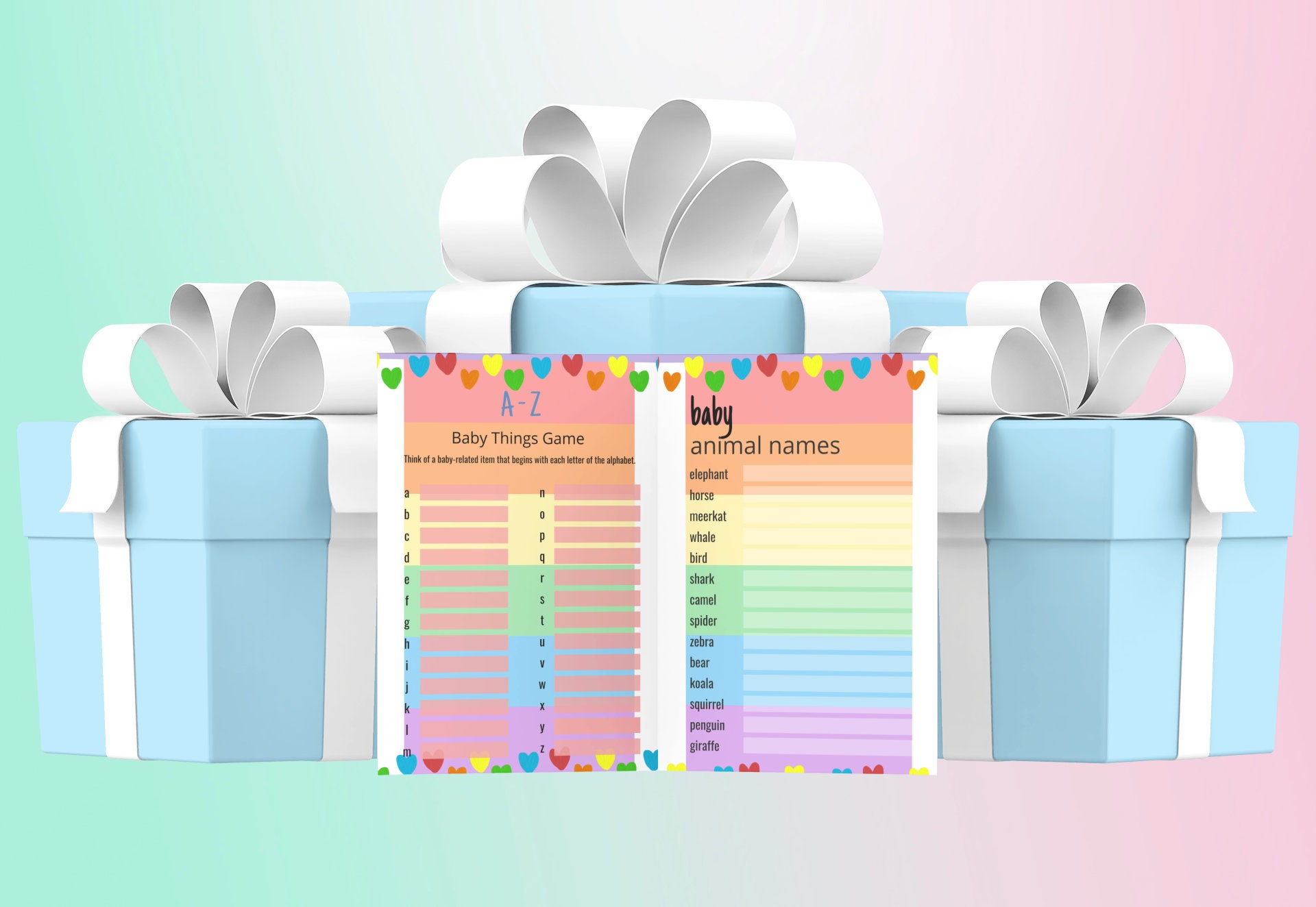 LGBT Baby Shower Games Bundle Lesbian Baby Shower Template Etsy