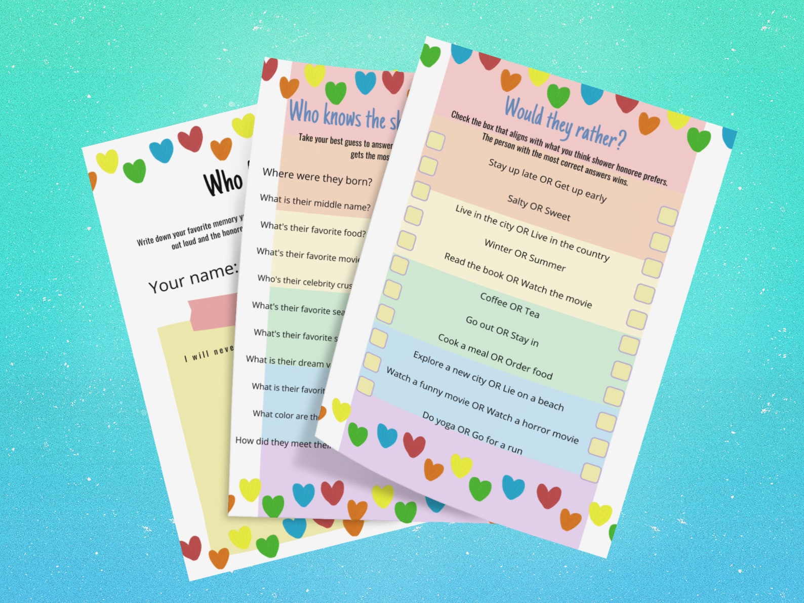 LGBT BRIDAL SHOWER Games Bundle Lesbian Wedding Shower Game - Etsy