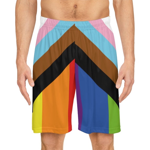 Progress Pride Athletic Shorts: Inclusive LGBT Pride, Trans Intersex Flag