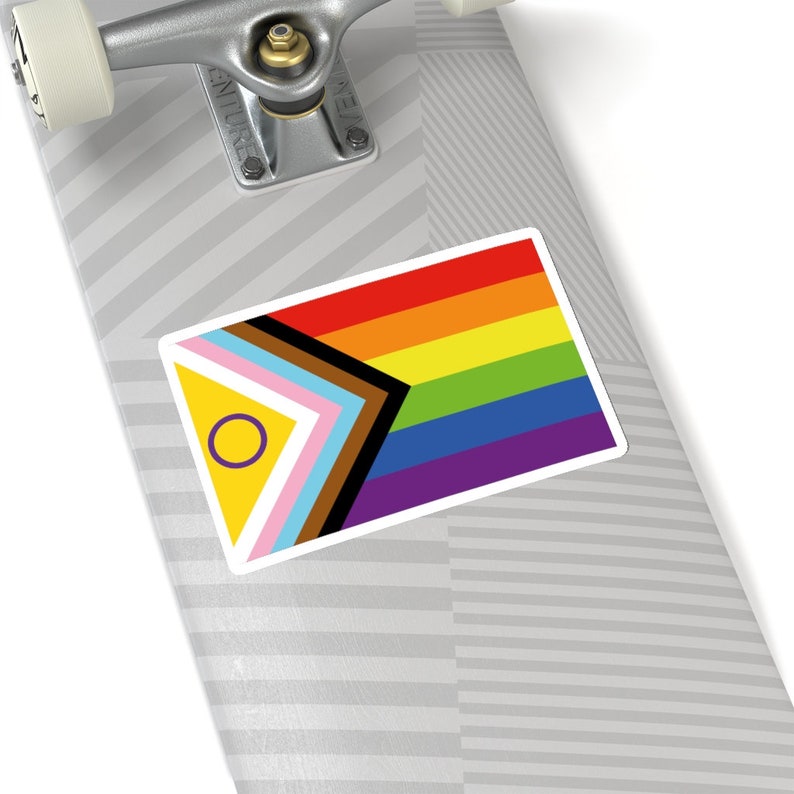 Progress Pride Flag Sticker: Inclusive LGBT Pride Month Decal - Etsy UK