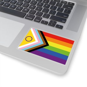 LGBT Progress Pride Sticker, BLM Inclusive Pride Decal, Trans intersex flag, Pride month, Gay pride, Philadelphia pride flag - Queer shop