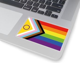 LGBT Progress Pride Sticker, BLM Inclusive Pride Decal, Trans intersex flag, Pride month, Gay pride, Philadelphia pride flag - Queer shop
