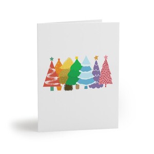 Ensemble de cartes de Noël LGBT Cartes de voeux de Noël gays, lesbiennes et bisexuels, arc-en-ciel, arbres des bois, forêt - Boutique queer