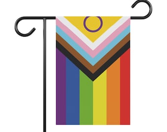 Inclusive Progress Pride Garden Flag: BLM, Trans, Intersex