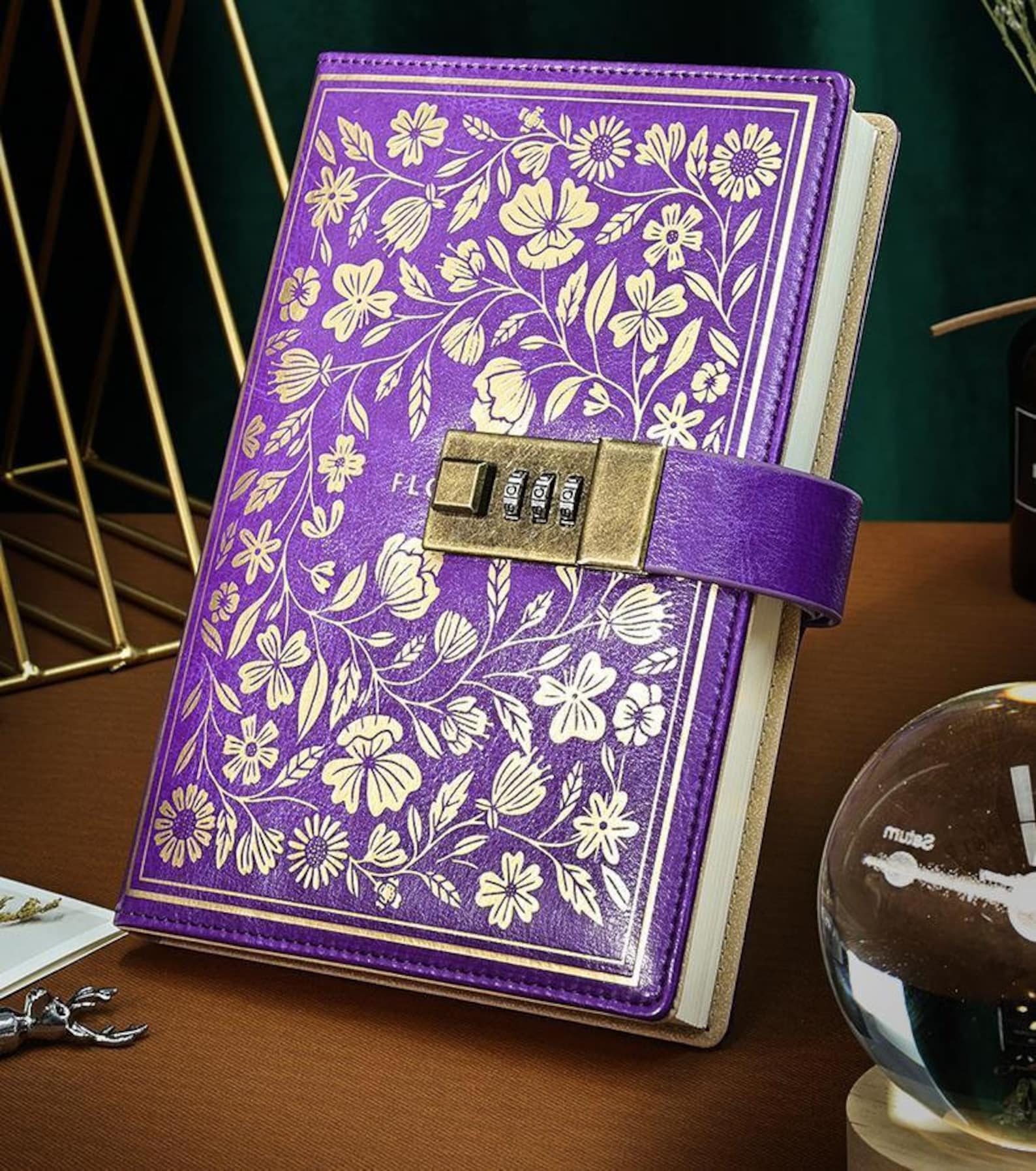 Locked Diaryjournal With Lock for Women Leather Notebook Etsy