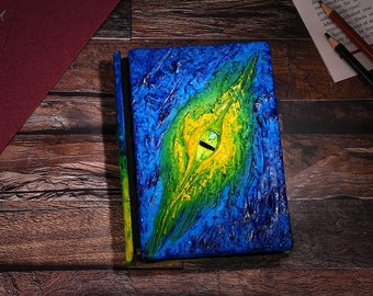 3D Dragon Eyes Embossed Journal,Resin Engraving Notebook,Retro Diary,Blank Paper,Personalized Gift  for Writing,Sketchbook,Collection,