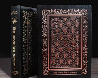 3D Embossed Leather Gold Hard Cover Notebook Personal Diary,Hardcover,Blank Travel Journal,Sketchbook Scrapbook Drawing Diaries Gift