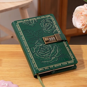Journal with Lock for Women-Waterproof Leather Lockable Journal-B6 Refillable Password Diary with Lock- Personal Planner Organizer