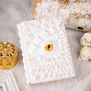Dragon EyeNotizbuch ,3D Hardcover Geprägter Handgemachter Täglicher Notizblock Antikes Reisetagebuch Geschenke für Frauen Männer,Personalisiertes Geschenk,A5 Blank Paper