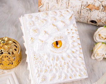 Dragon EyeNotebook ,3D Hardcover Embossed Handmade Daily Notepad Antique Travel Diary Gifts for Women Men,Personalized Gift,A5 Blank Paper