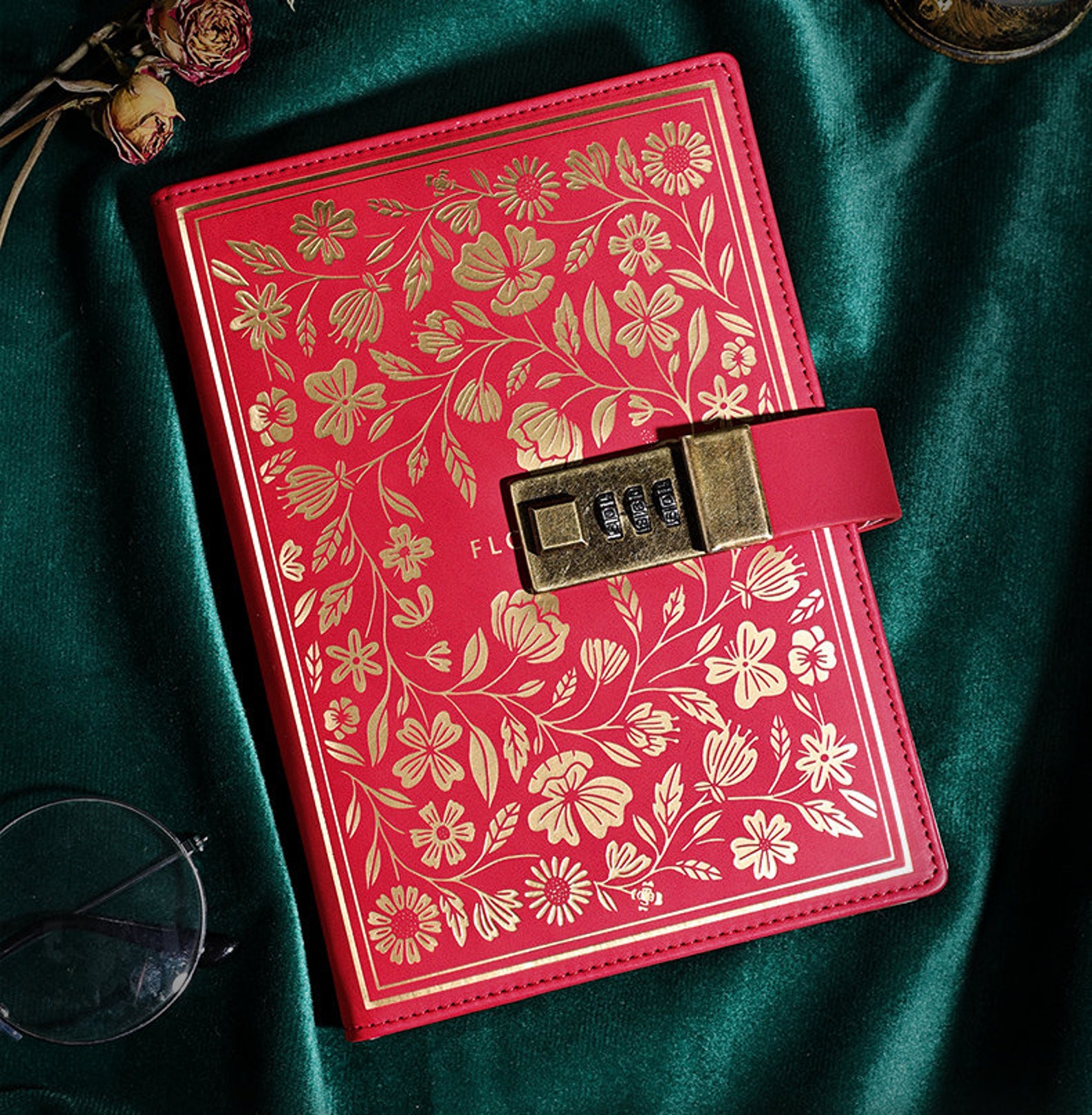 Locked Diaryjournal With Lock for Women Leather Notebook Etsy