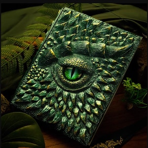 Dragon EyeNotizbuch, 3D Hardcover geprägtes handgemachtes tägliches Notizblock-antikes Reise-Tagebuch Geschenke für Frauen Männer Jungen Mädchen, A4 zuverlässiges leeres Papier