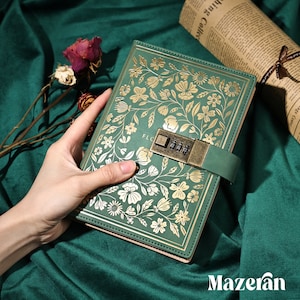 Locked Diary,Journal with Lock for Women Leather Notebook ,Password Locking Personal Planner, Personalize Gift for Women Girls Teens