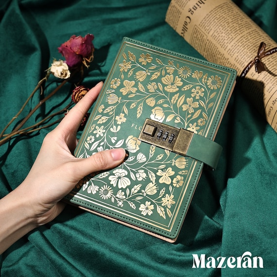 Locked Diary journal With Lock for Women Leather Notebook