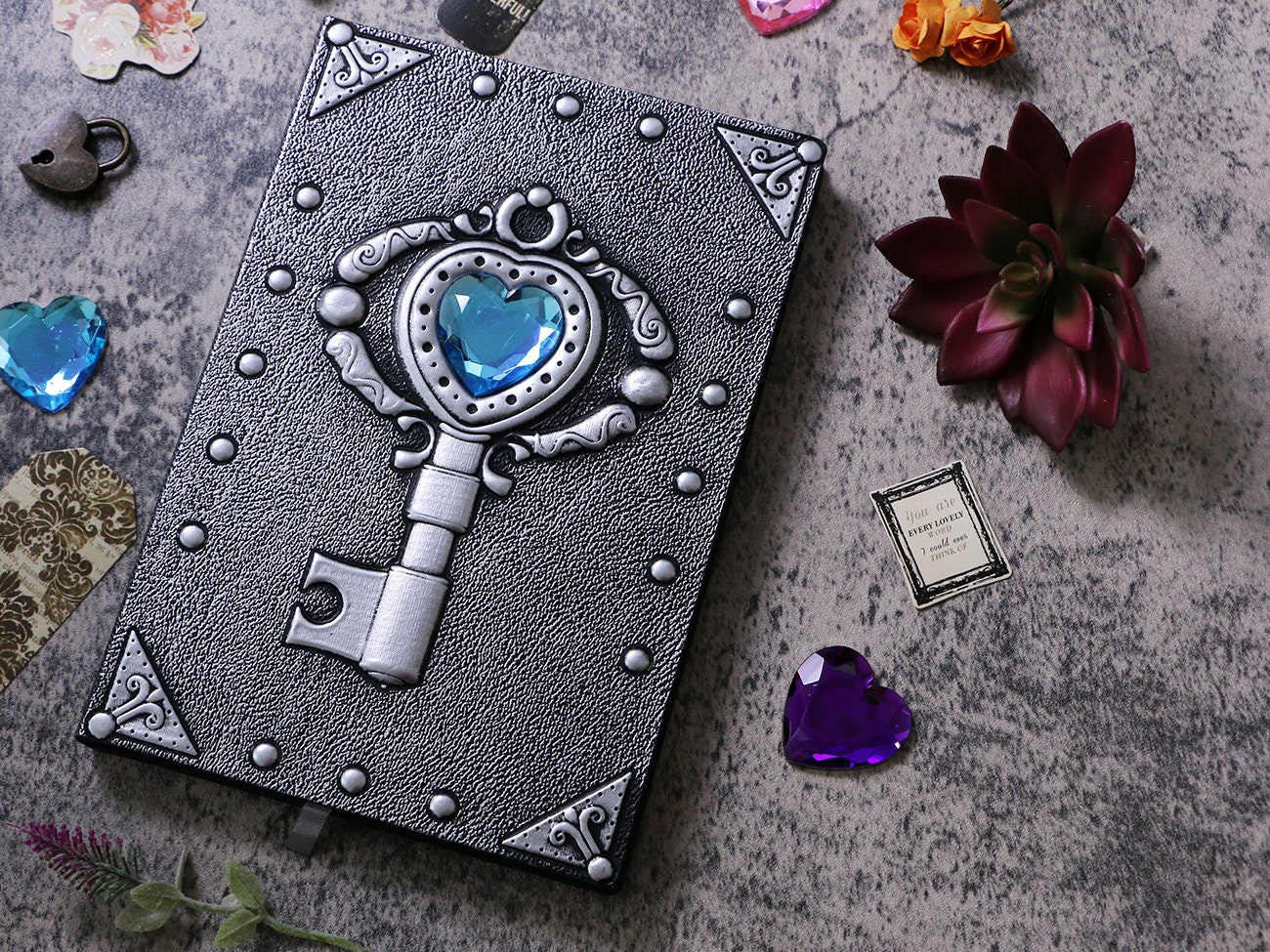 3D dad daughter diaries 3D Embossed Polymer Clay Journal Vintage Book Personal Diary Writing  Journal Memory Book Unique Gift Magic Key Vampire Diary - Etsy