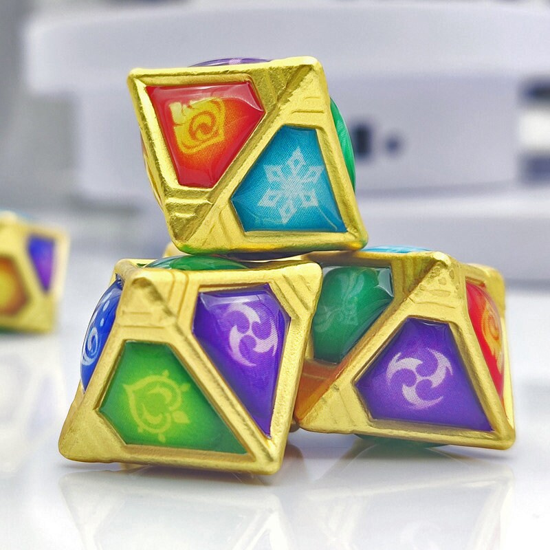Genius Invokation TCG Dice Set Handmade 8 Pcs Rhombic Solid Etsy Canada