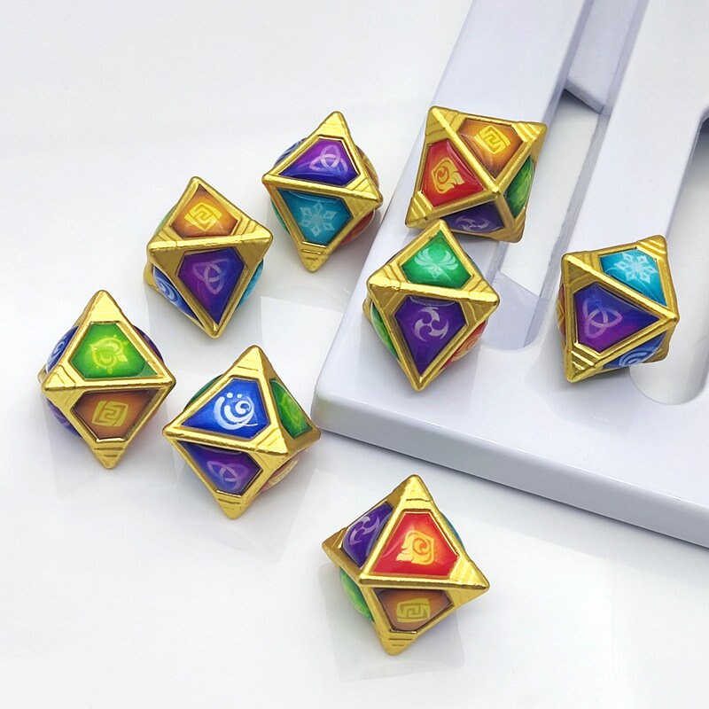 Genius Invokation TCG Dice Set Handmade 8 Pcs Rhombic Solid Etsy Canada