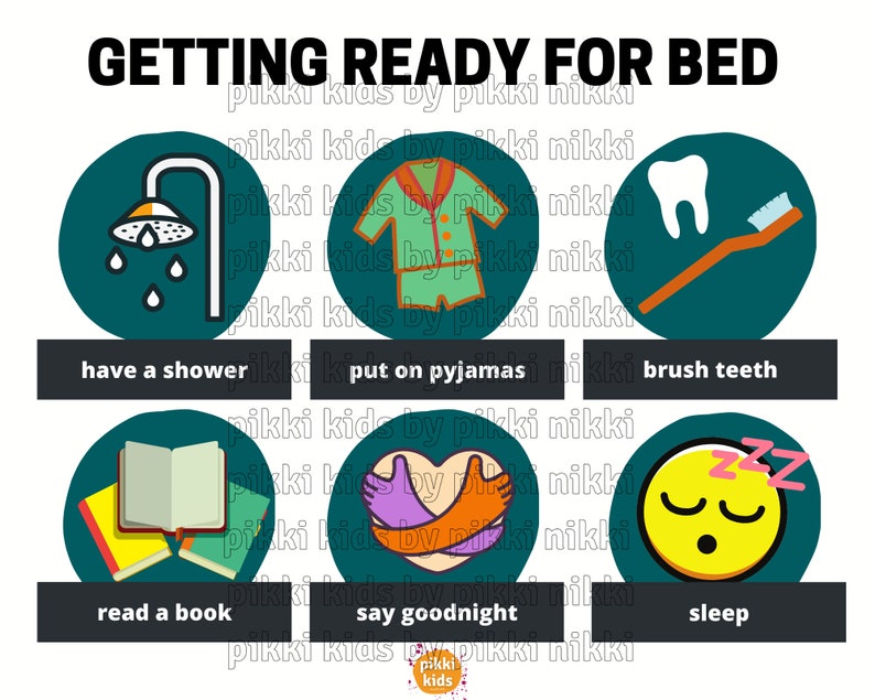 Printable Chart Getting Ready for Bed Kids Routine Etsy España