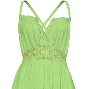 Tinkerbell Inspired Fairy Dress | Green Fairy Costume | Fairycore Dress | Pixie Halloween Costume | Fantasy Cosplay Dress | Festival Outfit