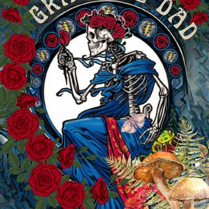 Grateful Dad Tee/Grateful Dead/Dad Shirt/Fathers Day/Dad Birthday/Custom Date/Child Birthday/Custom Personalization/Art Tee