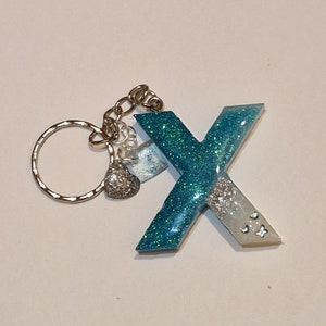 Handmade  A-Z Initial  Keyring /Bag Charm -  Personalised - Various Colours.