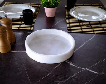 Handmade Natural Marble Serving Tray: Elegant Home Decor