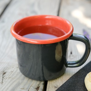 Enamel Mug | Handmade Enamel Mug for Camping and Kitchen | Camping Mug | Travel Mug | Outdoor Mug | Metal Mug | Mug Gift | Unique Gift Idea