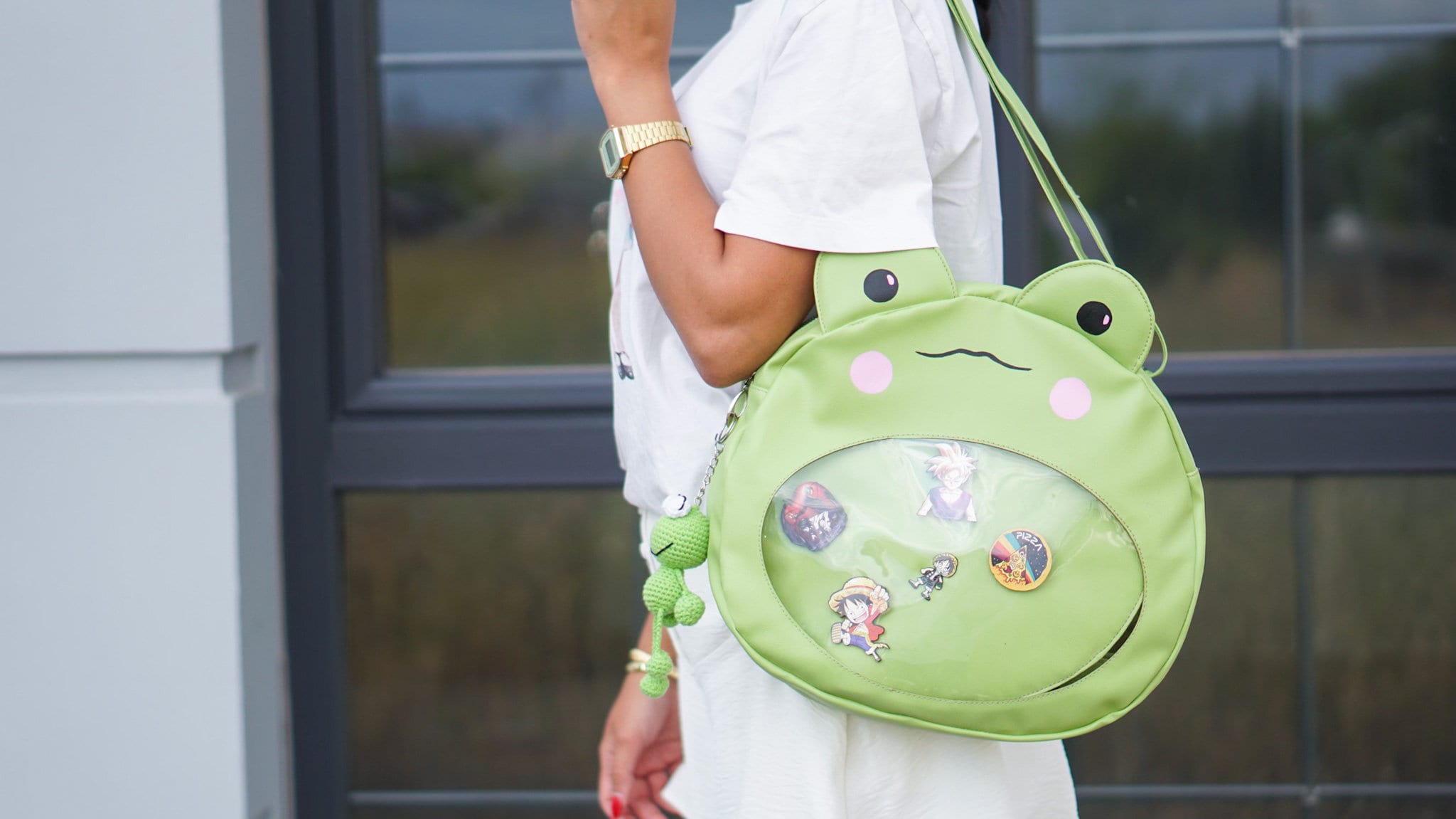 Frog Ita Bag Cute Kawaii Backpack Handpainted Frog Etsy Ireland