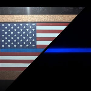 The American Glow Line Flag (made by GlowUSA) United States, Mixed Media Art, Various Colors (including standard version)! Excellent Value!