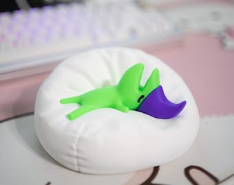 Sleeping Glep Figure, Smiling Friends Desk Buddy, Funny Gamer Gift, Eepy Little Guy