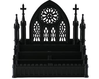 Gothic Cathedral Makeup Organizer | Desk Storage & Home Decor | For makeup brushes |