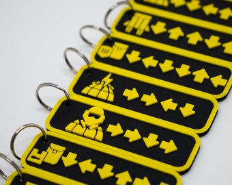 Helldivers  2 Strategem Keychains - 3D Printed Gaming Accessories for Helldivers Fans