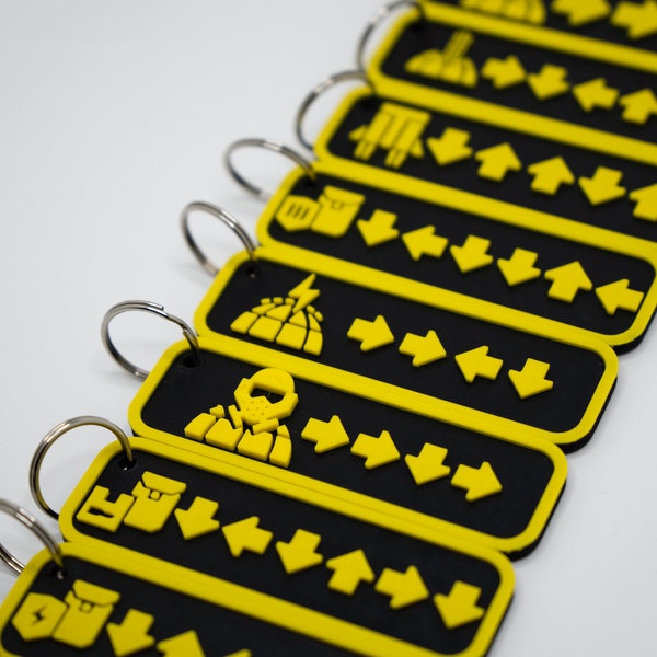 Helldivers  2 Strategem Keychains - 3D Printed Gaming Accessories for Helldivers Fans