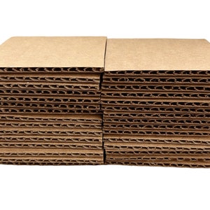 Corrugated Cardboard Squares Set Of 24  Junk Journals Blank Cardboard Squares Ships In 1 Business Day