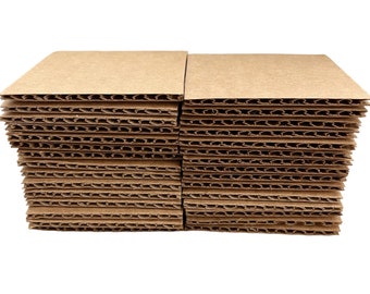 Corrugated  Cardboard Squares Set Of 24  Junk Journals Blank