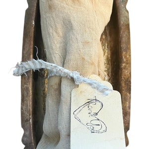 Flour Sack Primitive Coffee Stained &  Sun Dried  Flour Sack Towel Junk Journal  Ships In 1 Business Day