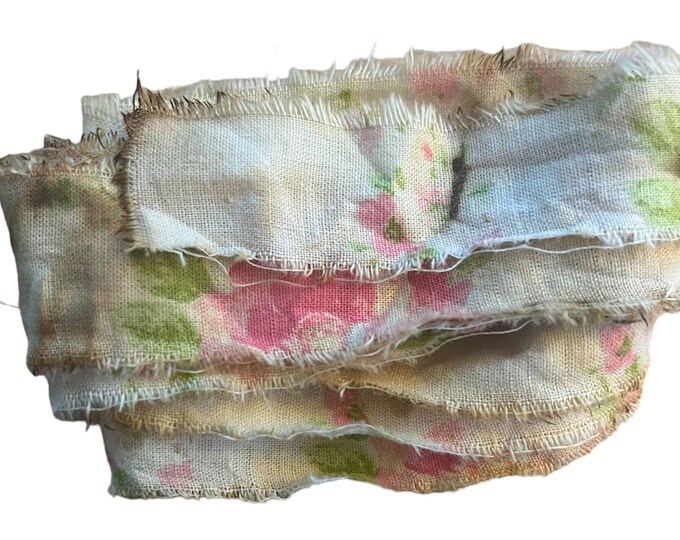 Rose Ribbon Journal Rose Ribbon Coffee Stained Rose Strip Junk Journal Ships in 1 Business ...