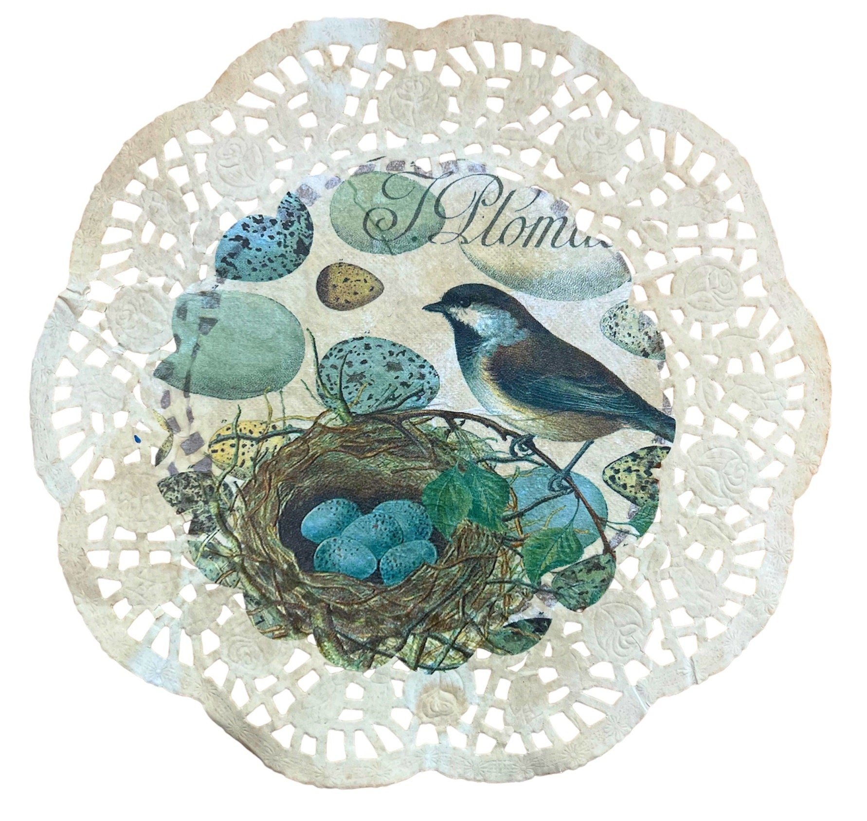 Coffee Stained Decoupaged Paper Doilies Distressed Paper Etsy