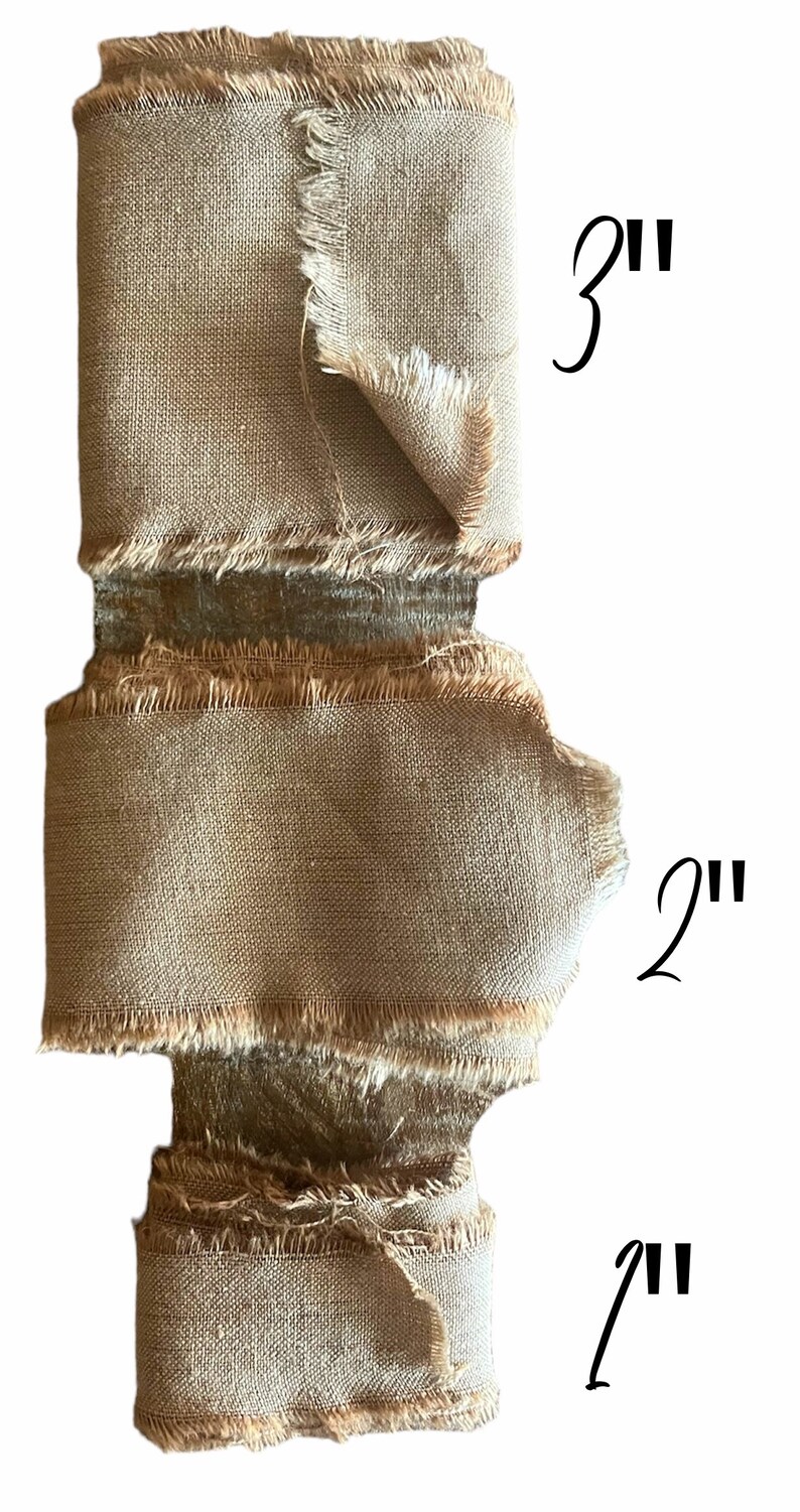 Homespun Fabric Strips, Frayed Cotton Ribbon ,Dunroven House image 2