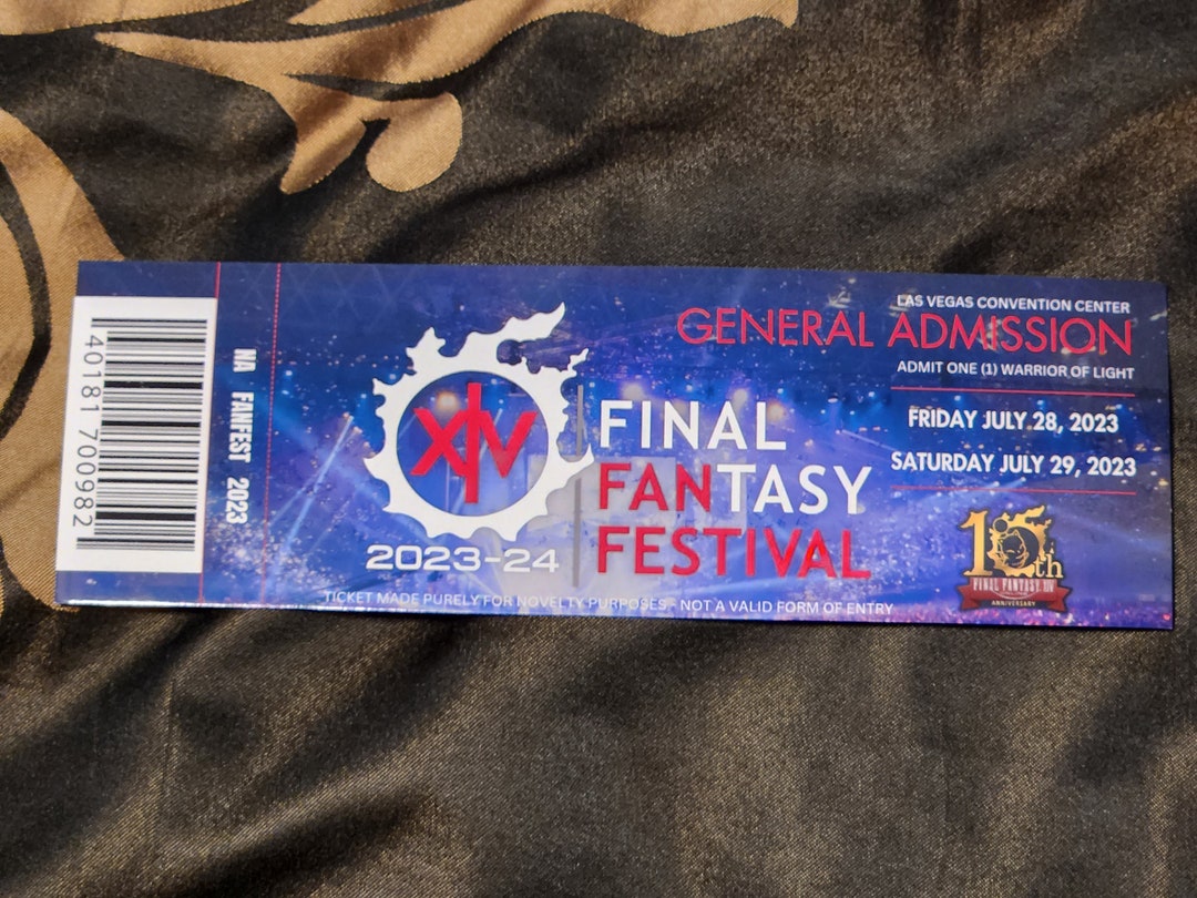 FFXIV FANFEST 2023 Commemorative Ticket Etsy