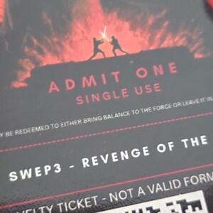 Revenge of the Sith 20th Anniversary Commemorative Movie Ticket - Etsy