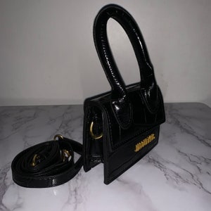 jacquemus bolsa black croc