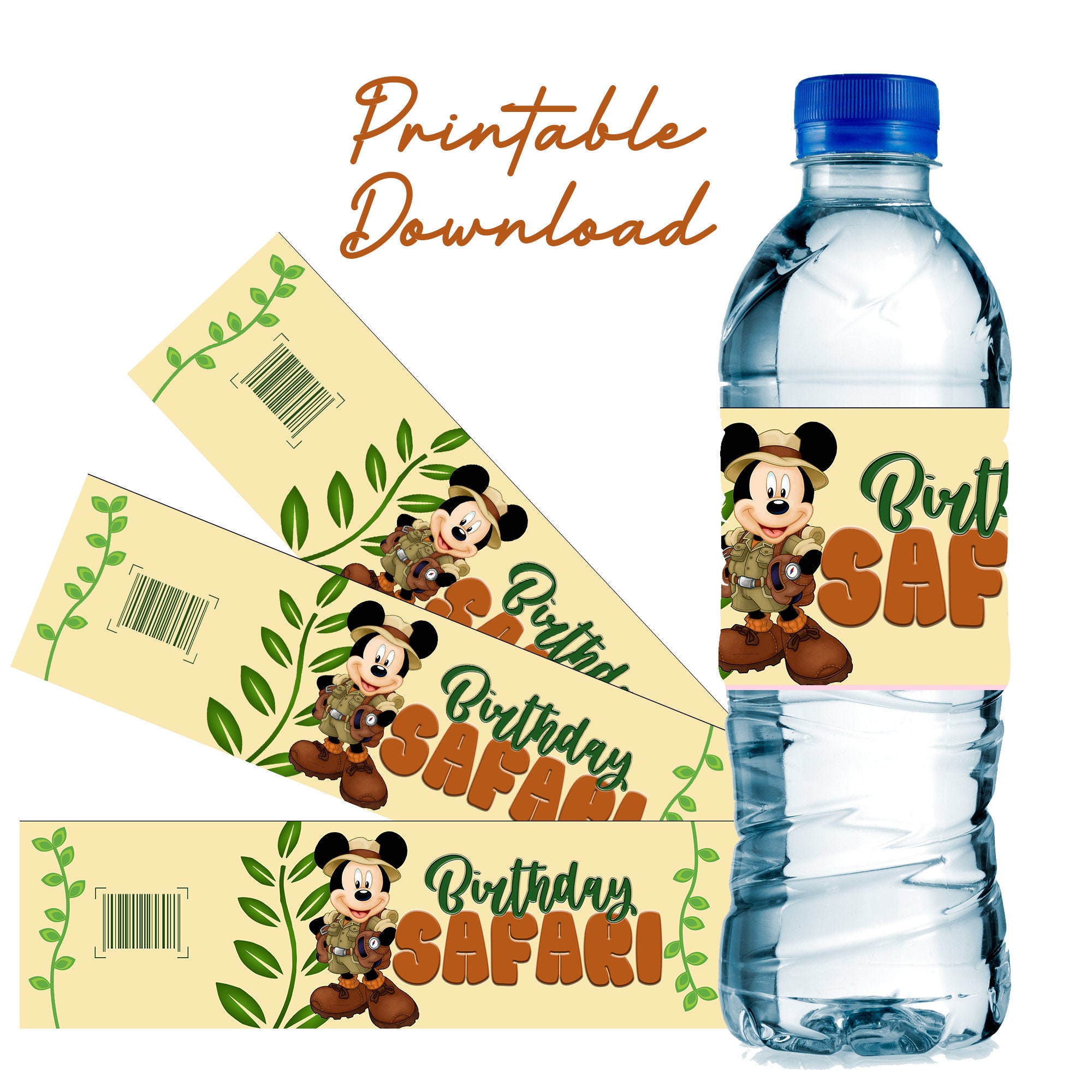 Editable Baby Moana Water Bottle Labels Printable-Set of 4 – Mug+Mouse  Designs