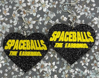 1980s Space Movie Acryl Ohrringe