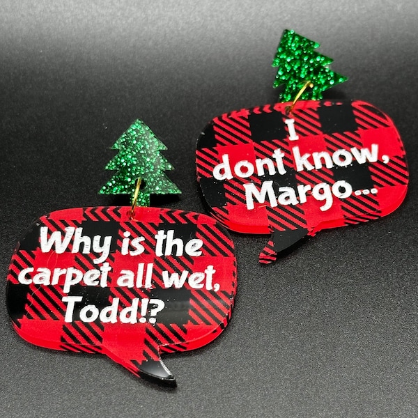 Christmas Movie “I don’t know Margo” Acrylic Earrings